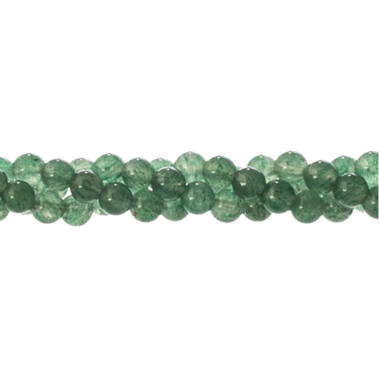 Earth's Jewel 8" Green Aventurine Natural Semi-Precious Strung Bead